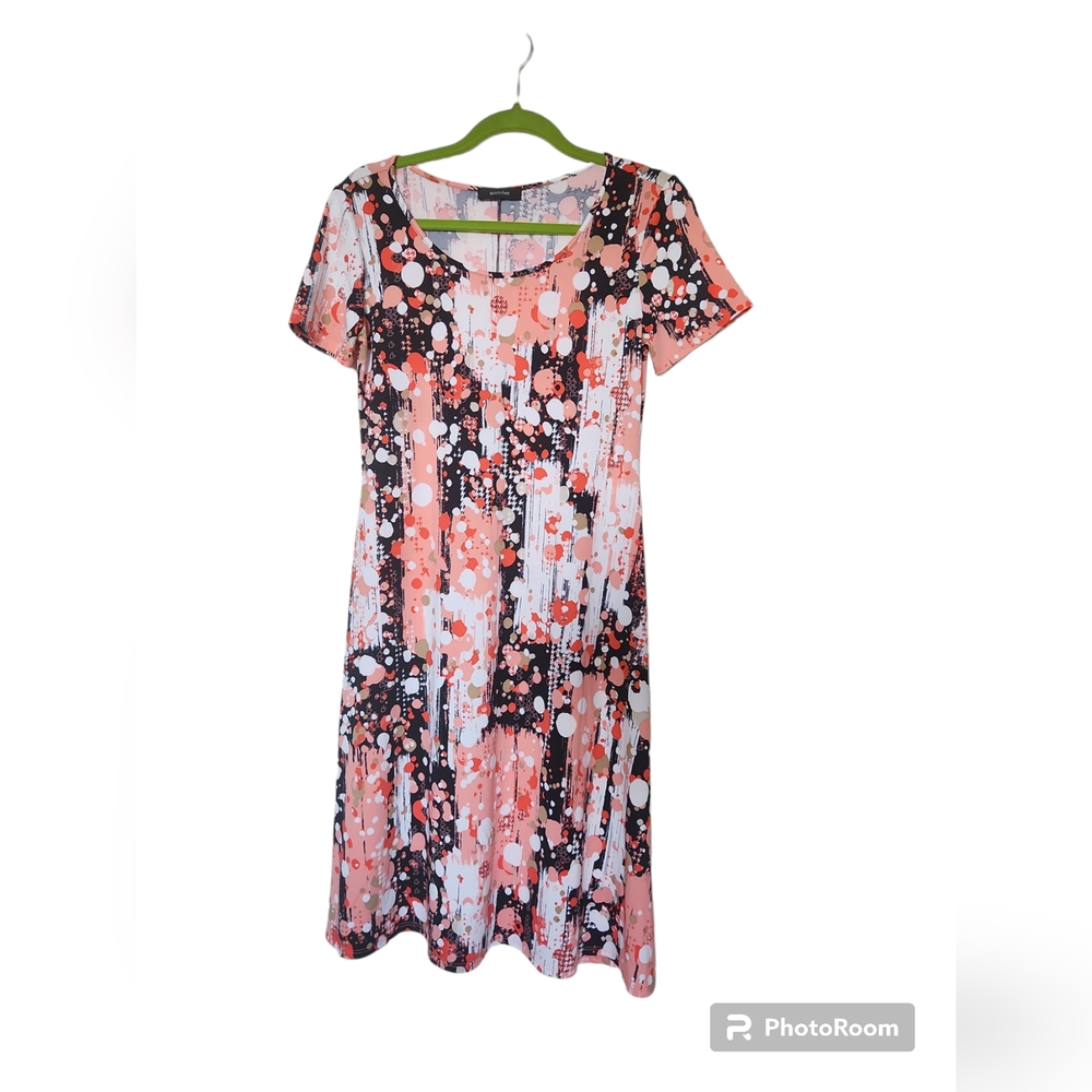 Mandee Dress Orange bubbles